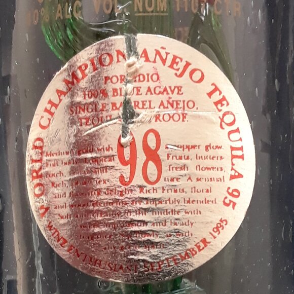 PORFIDIO Green Cactus Hand Blown Art Glass Empty Tequila Bottle Mexico - Picture 3 of 9